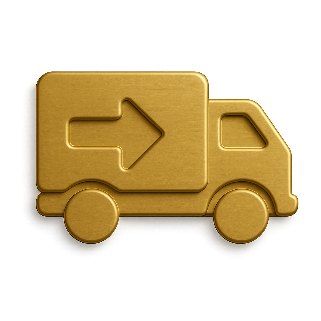 Abtransport Icon in HAZNE‑Gold